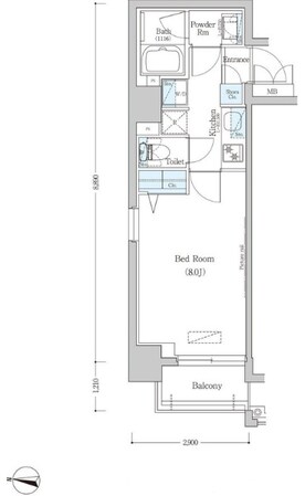 清澄白河駅 徒歩2分 2階の物件間取画像